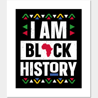 I Am Black History Month African American Black Pride Posters and Art